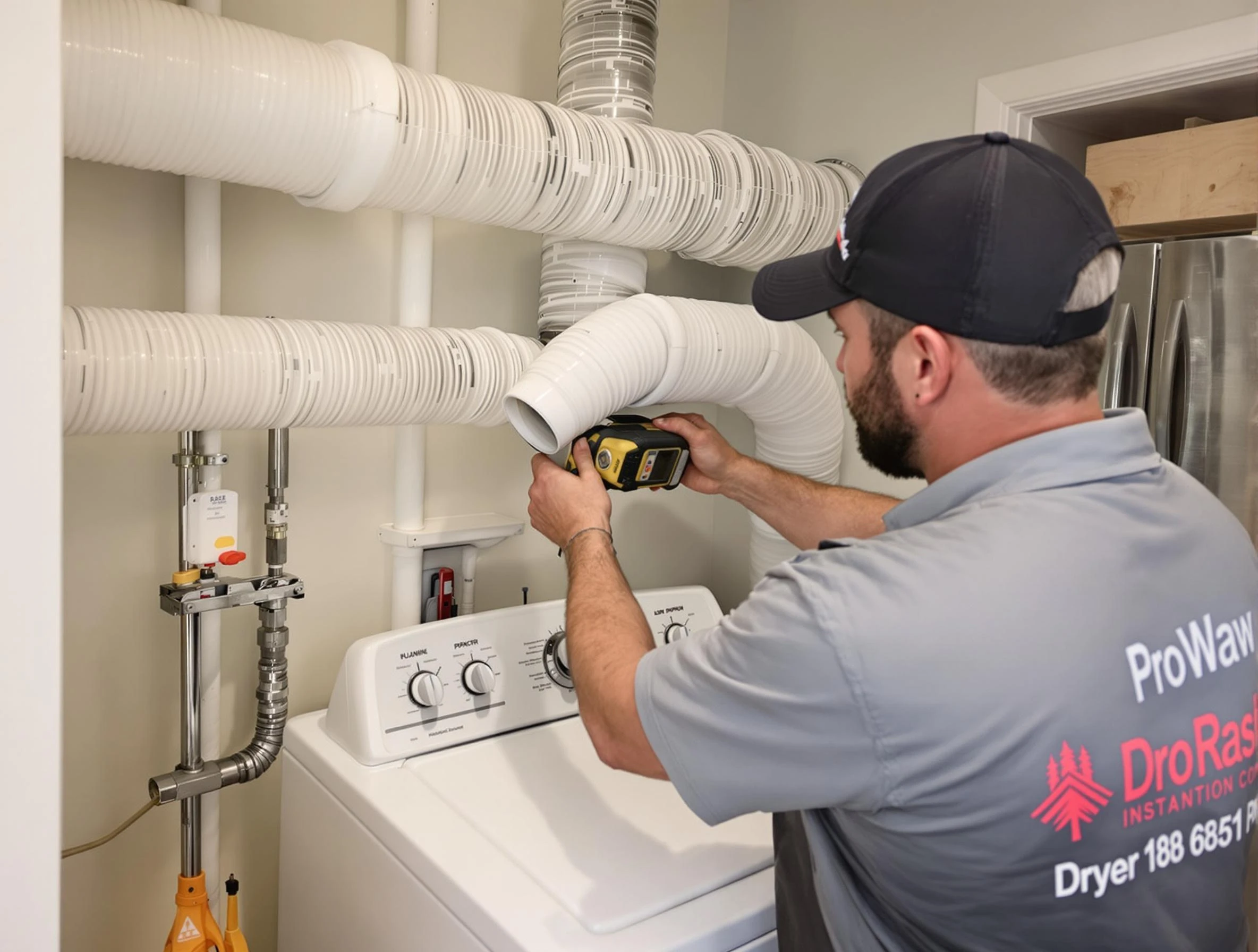 Professional dryer vent hose installation by Lake Forest Dryer Vent Cleaning in Lake Forest