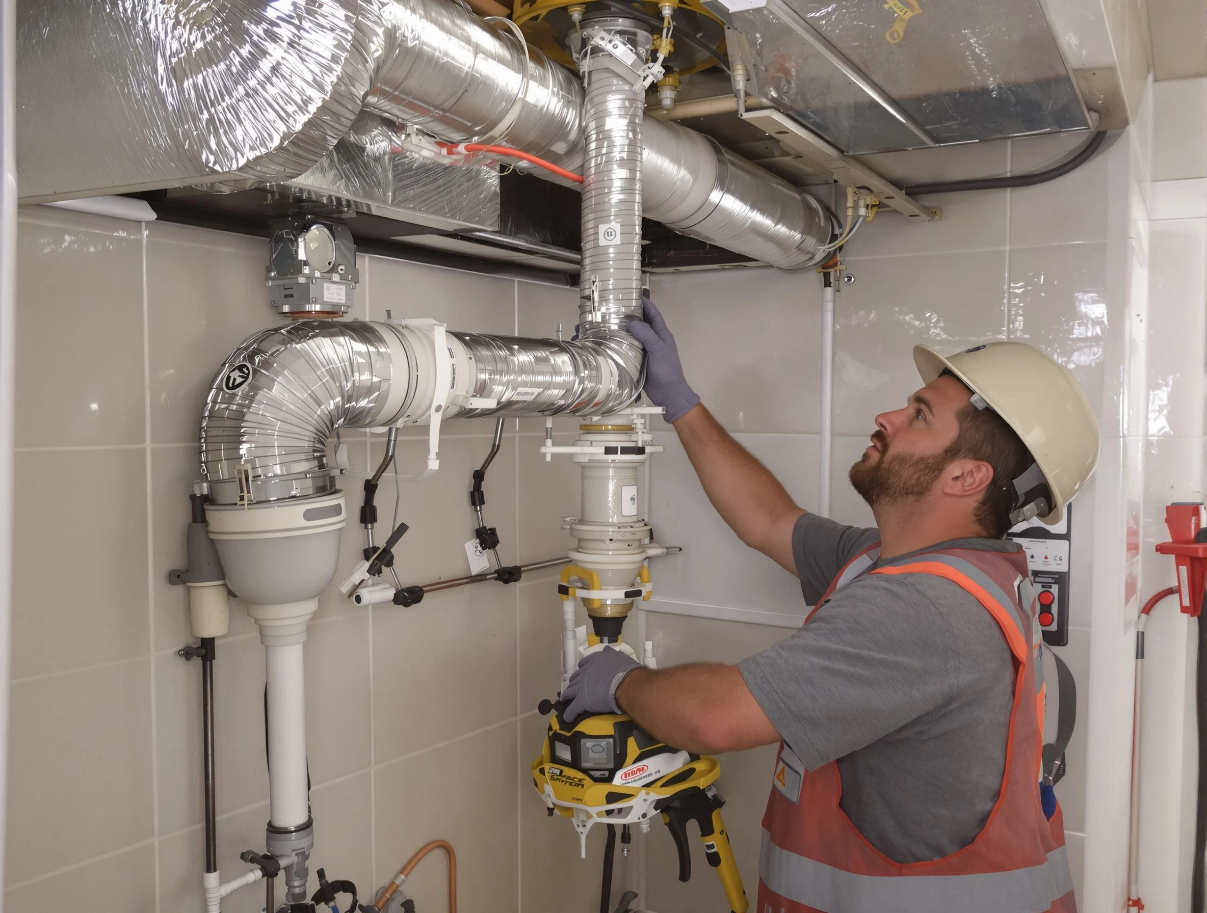 Lake Forest Dryer Vent Cleaning expert performing professional dryer vent repair and installation in Lake Forest
